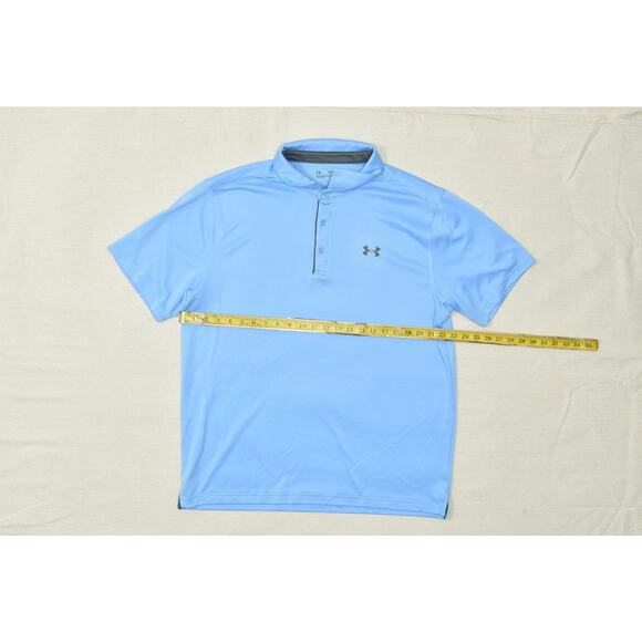 Under Armour Men's Blue Golf Polo Shirt Regular Size XXL Short Sleeve - Picture 2 of 8
